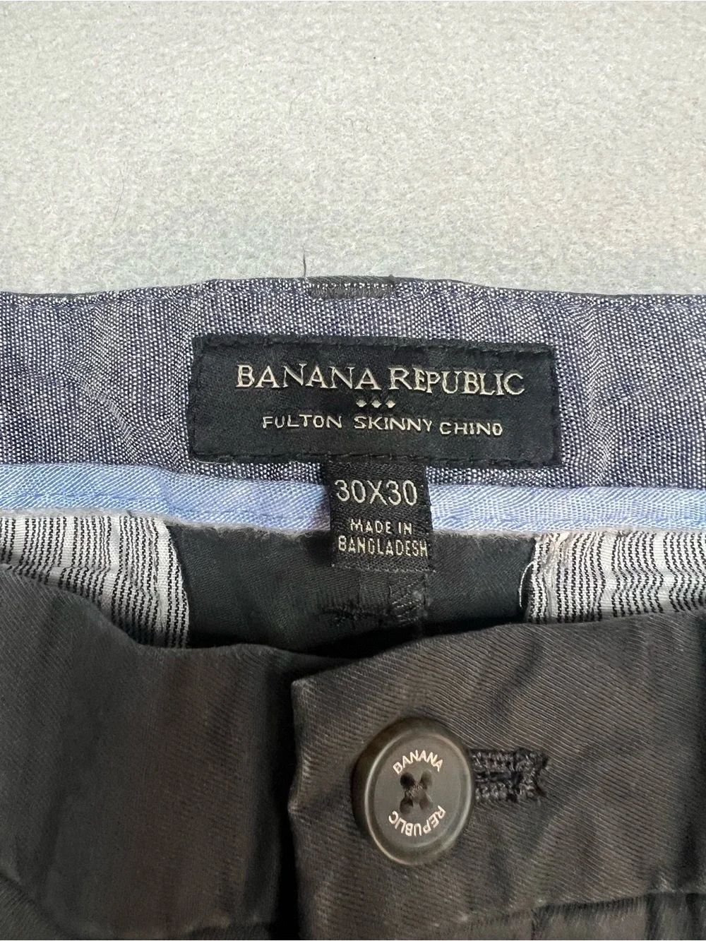 Banana Republic Fulton skinny chino pants size 30 x 30